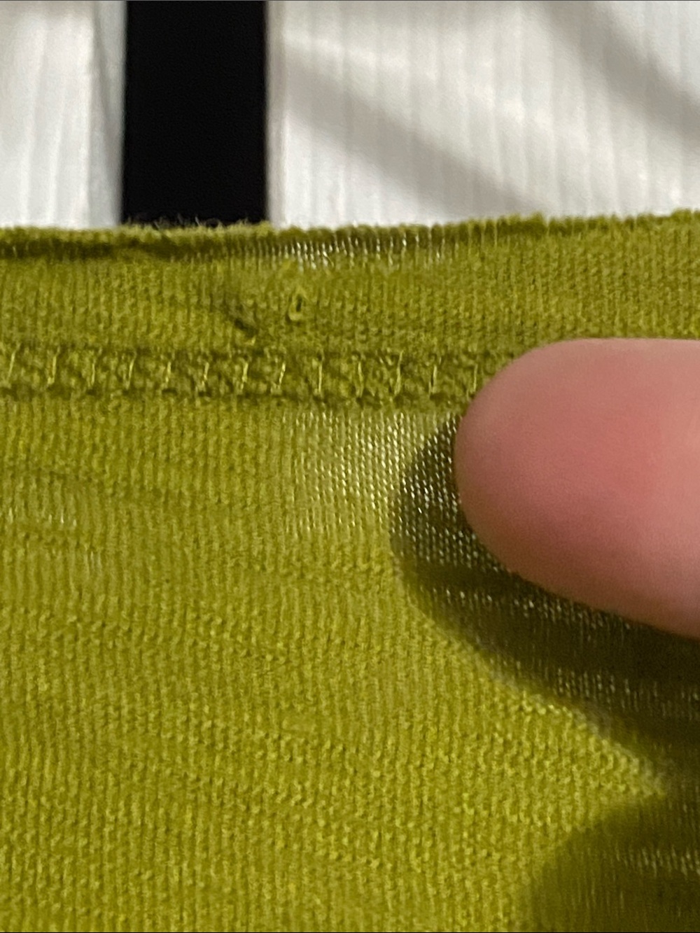 Green cotton knit tank top shirt size LARGE / XL - Picture 6 of 7